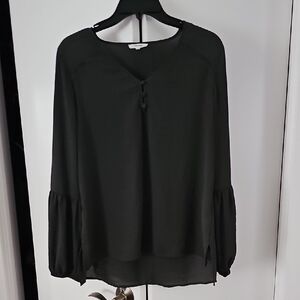 Maurices Black Blouse with Bell Sleeves